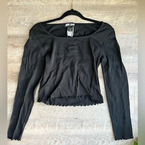 DKNY Black Long Sleeve Top